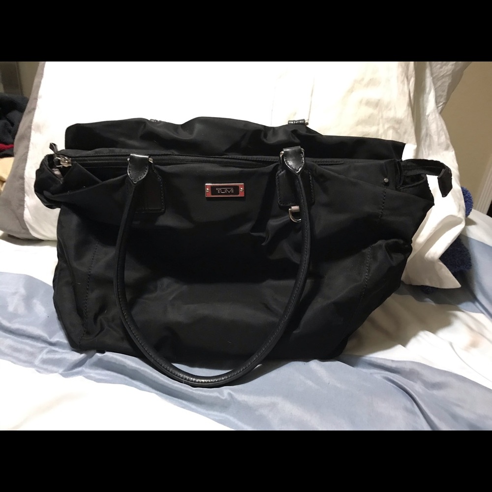 Tumi black tote